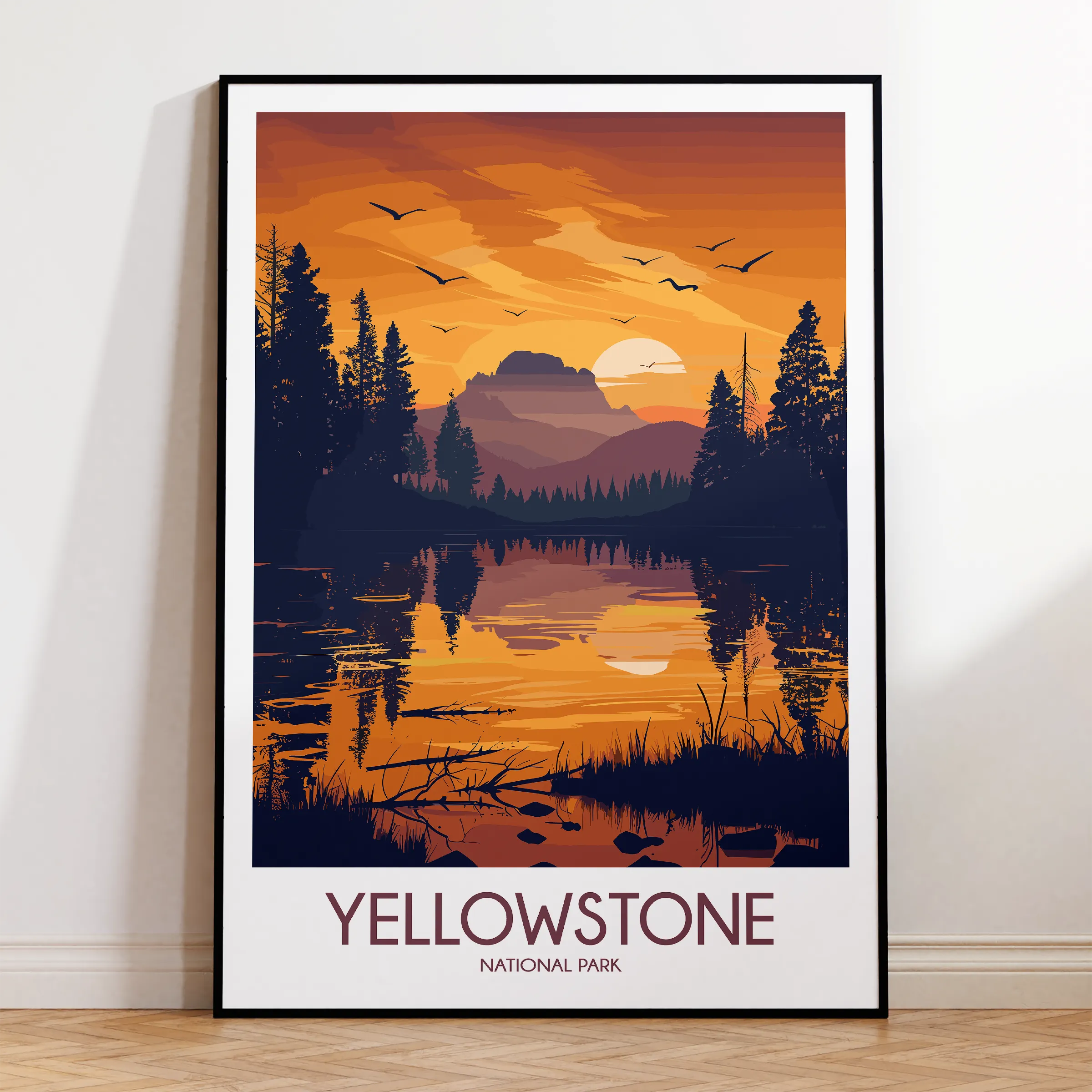 Yellowstone Minimalist Wall Art