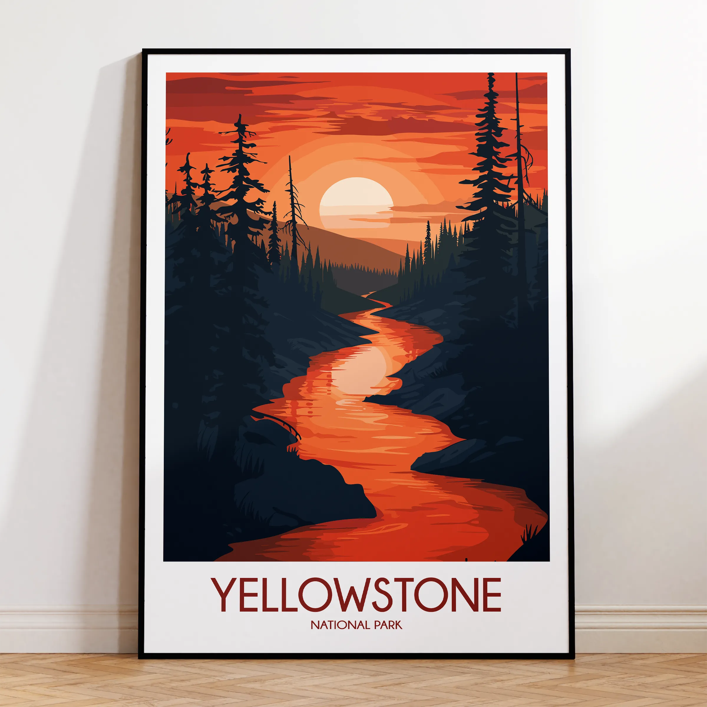 Yellowstone Minimalist Wall Art