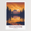 Yellowstone Modern Travel Poster