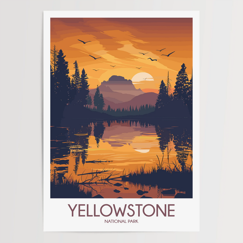 Yellowstone Modern Travel Poster