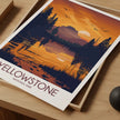 Yellowstone Retro Travel Illustration