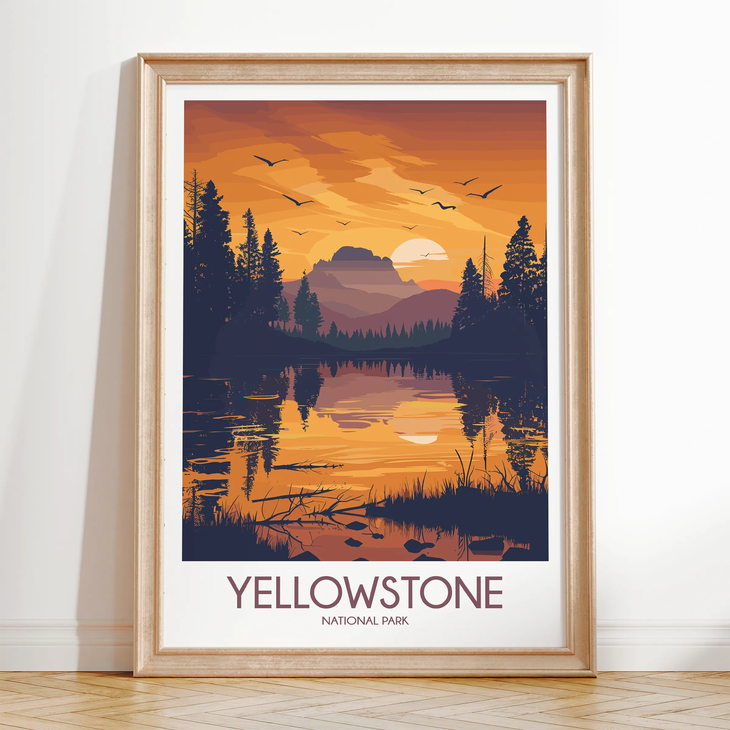 Yellowstone Scenic Landscape Art