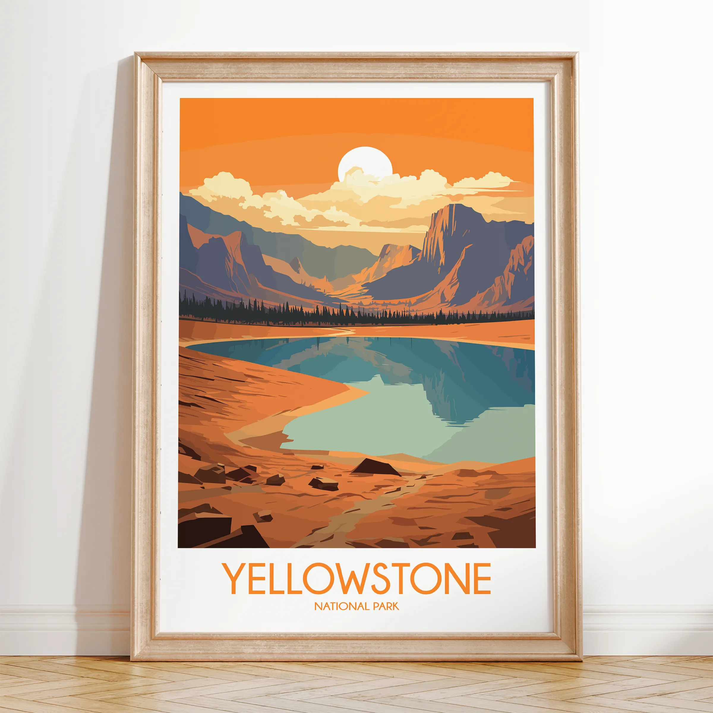 Yellowstone Scenic Landscape Art