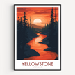 Yellowstone Souvenir Poster Print
