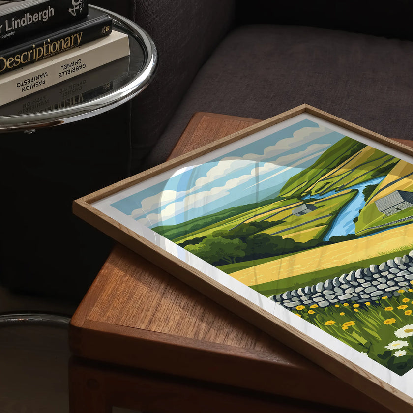 Yorkshire Dales Modern Travel Poster