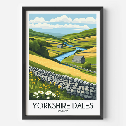 Yorkshire Dales Modern Travel Poster