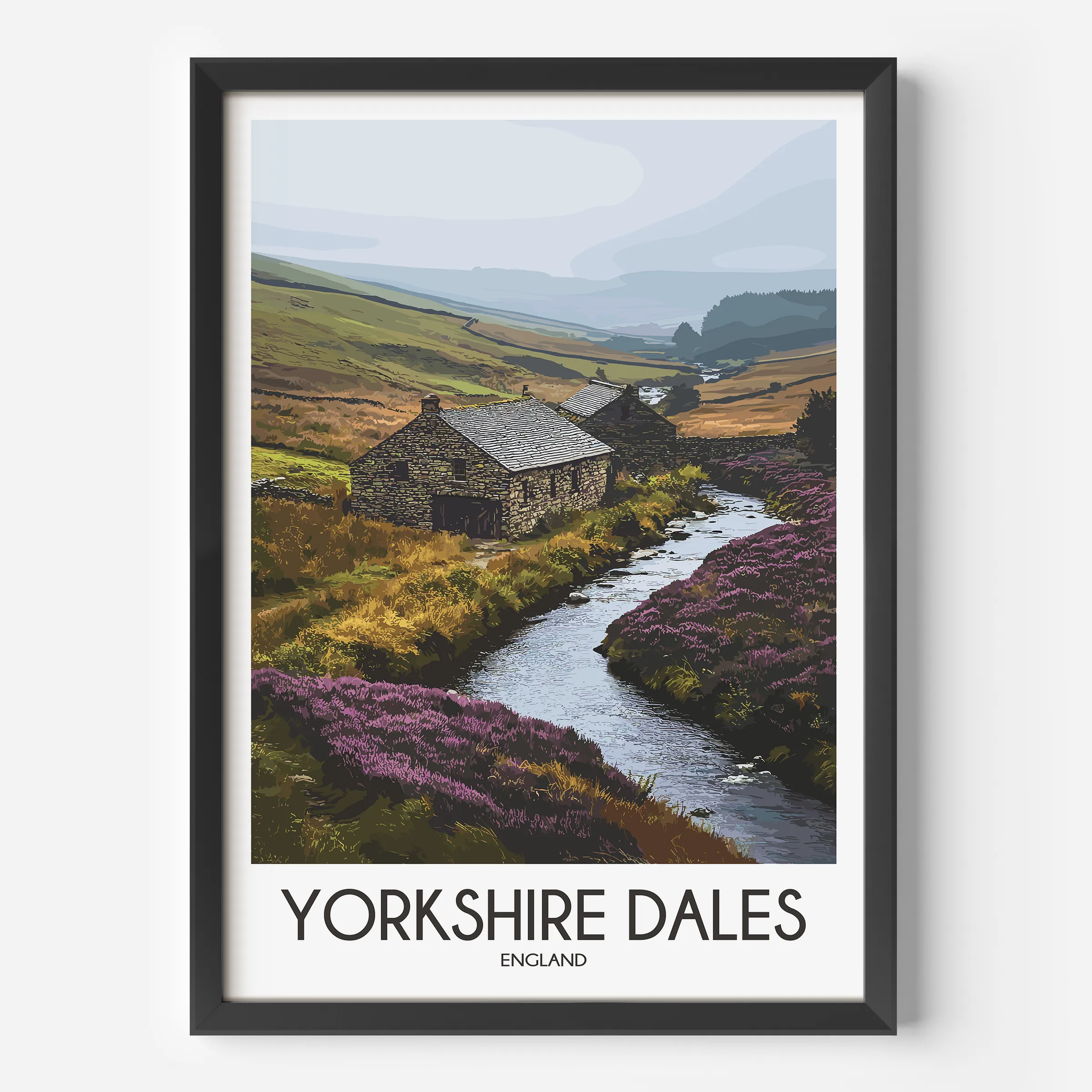 Yorkshire Dales Modern Travel Poster