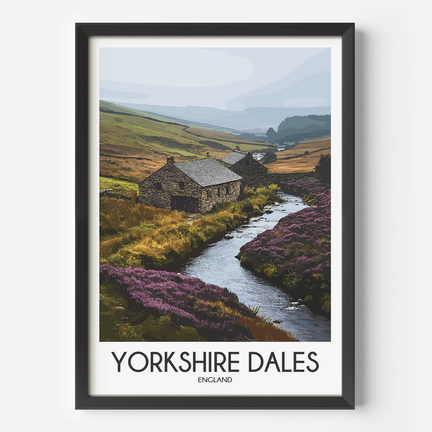 Yorkshire Dales Modern Travel Poster