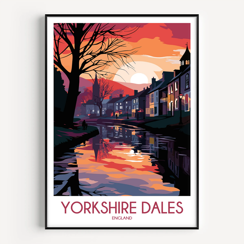 Yorkshire Dales Modern Travel Poster