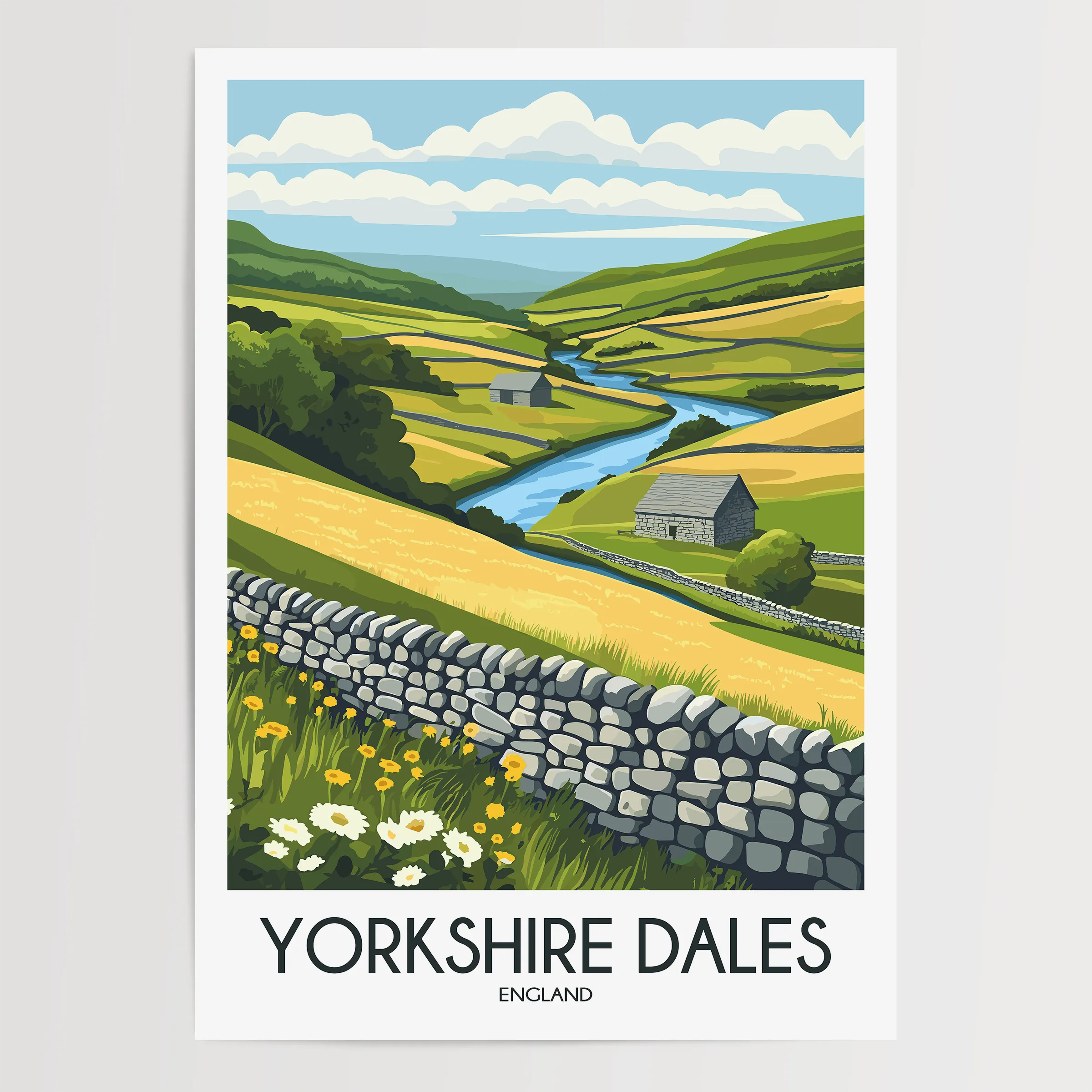Yorkshire Dales Souvenir Poster Print