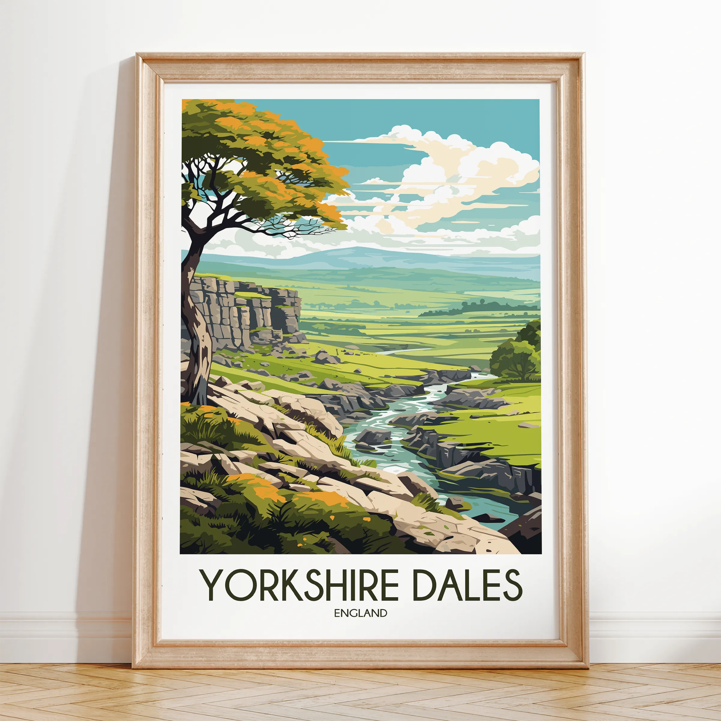 Yorkshire Dales Vintage Style Print