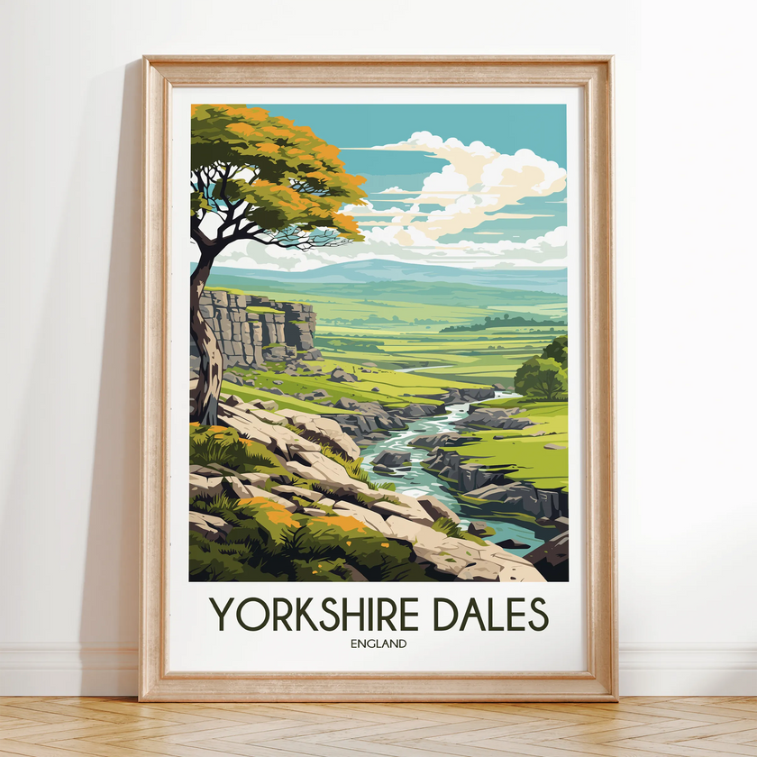 Yorkshire Dales Vintage Style Print