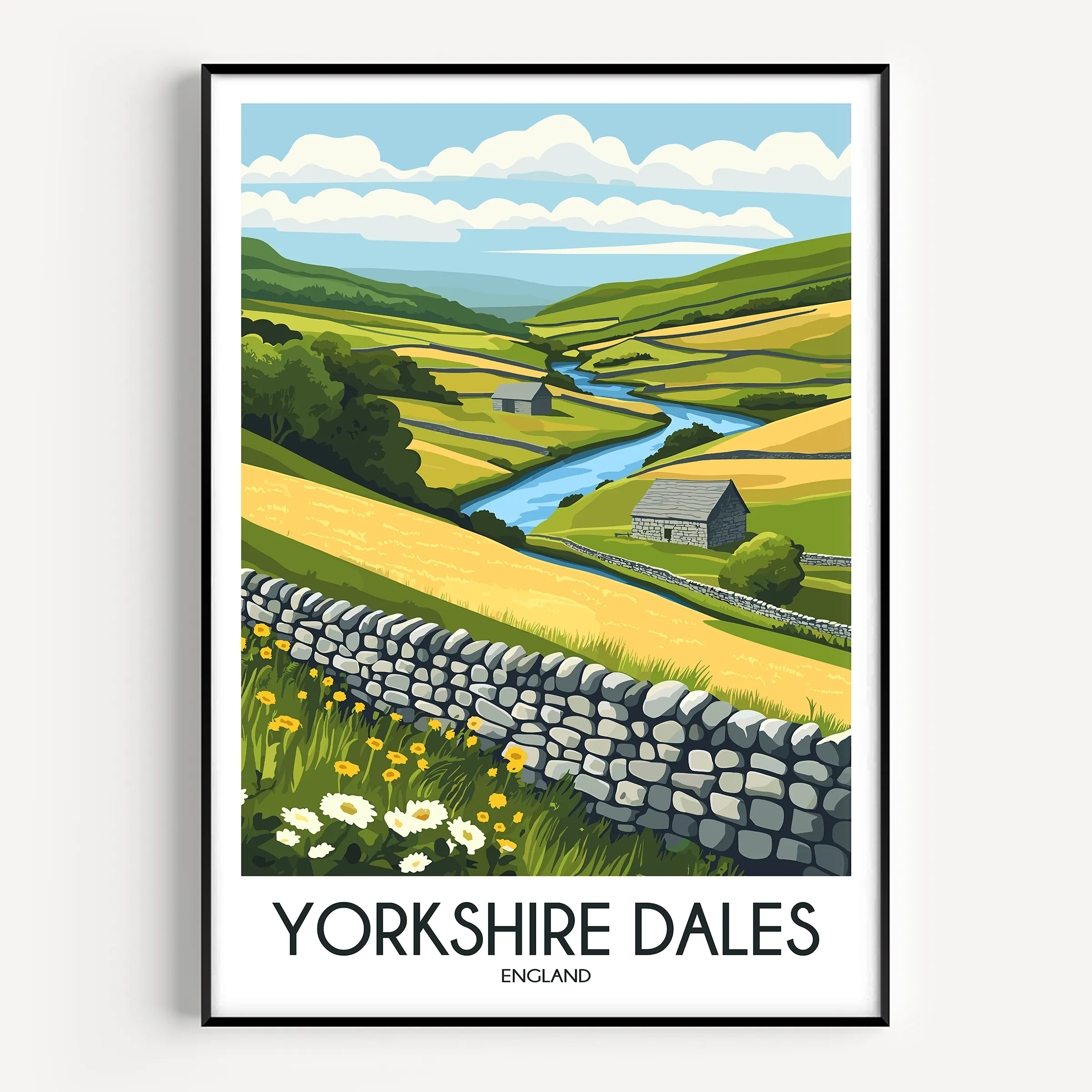 Yorkshire Dales Vintage Style Print