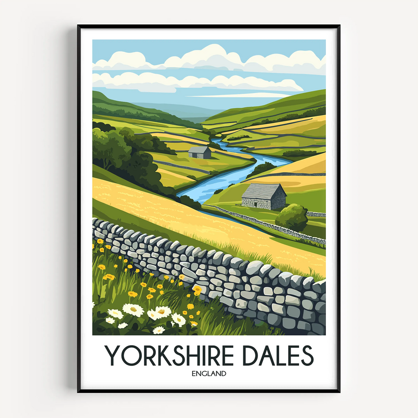 Yorkshire Dales Vintage Style Print
