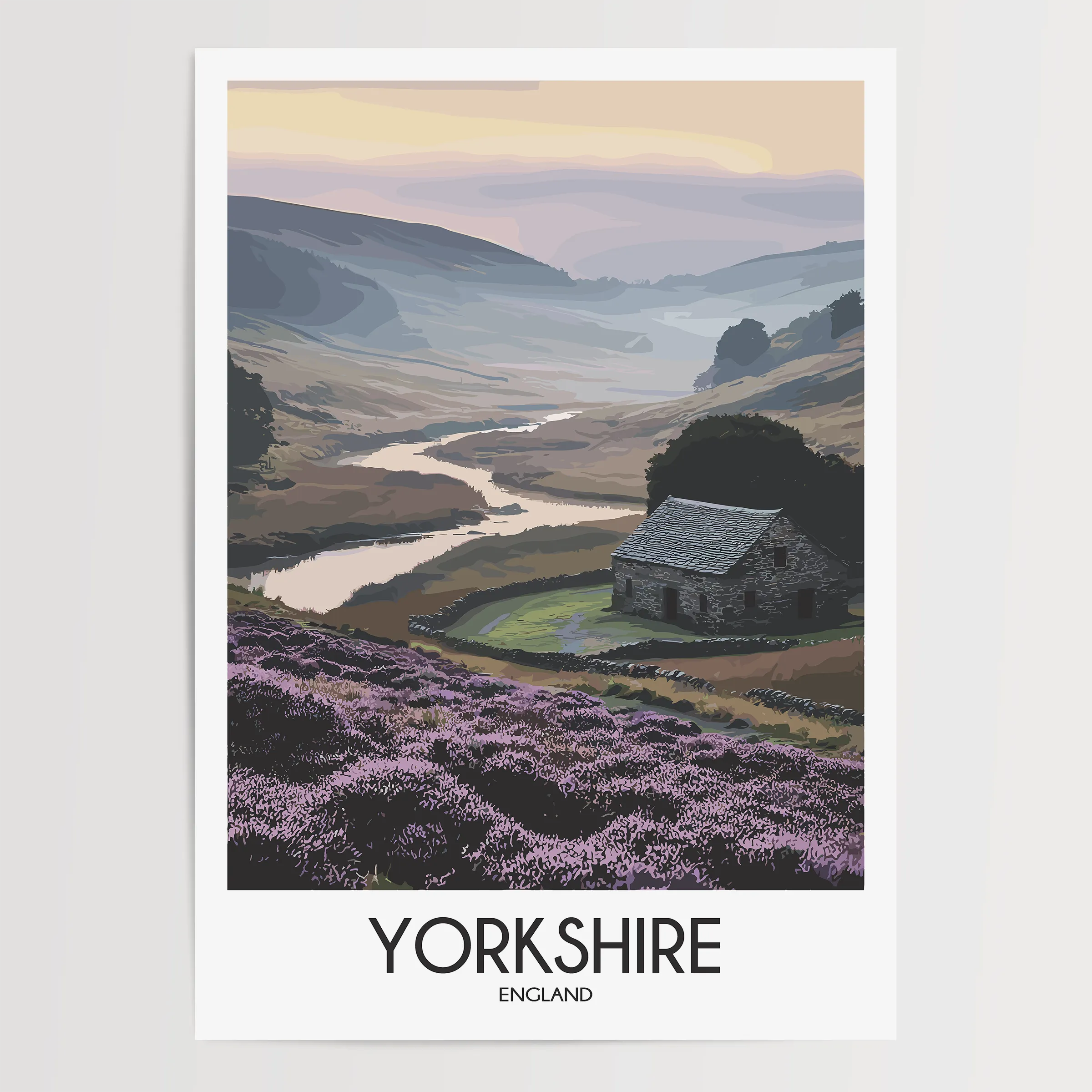 Yorkshire Modern Travel Poster
