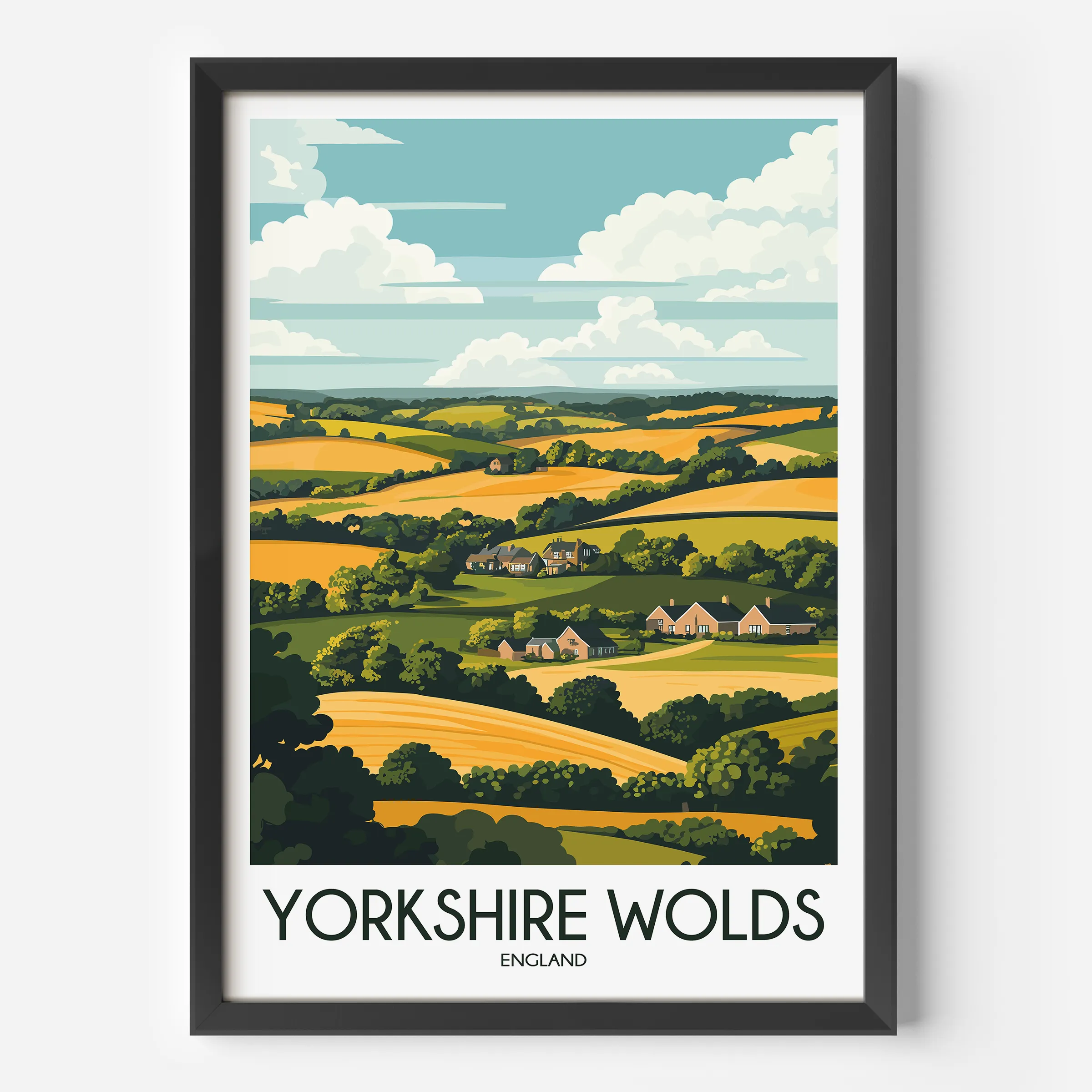 Yorkshire Wolds Scenic Landscape Art