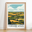 Yorkshire Wolds Vintage Style Print