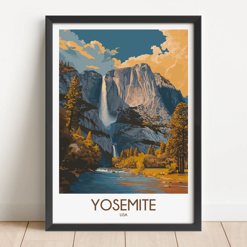 Yosemite Modern Travel Poster