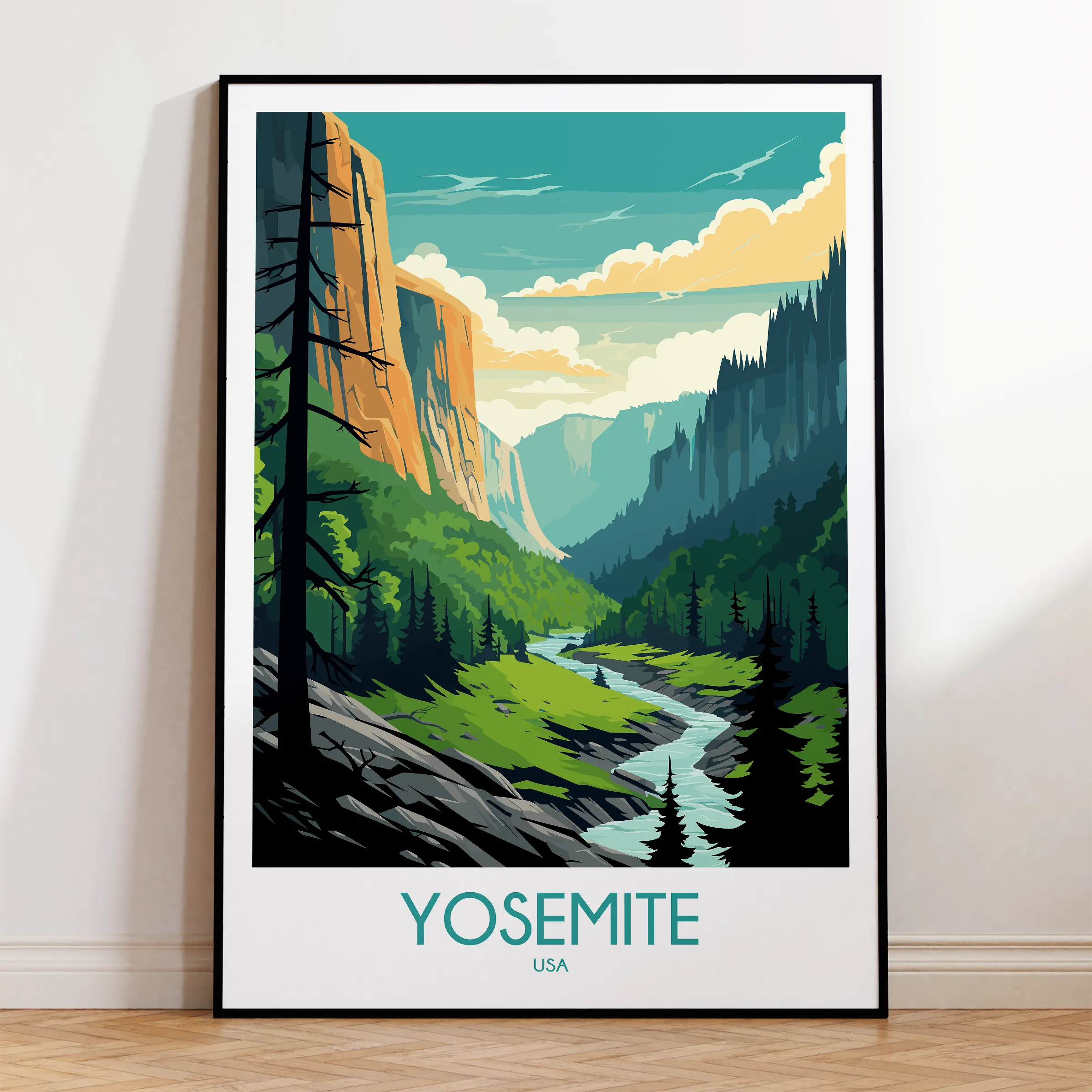 Yosemite Modern Travel Poster