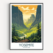 Yosemite Modern Travel Poster
