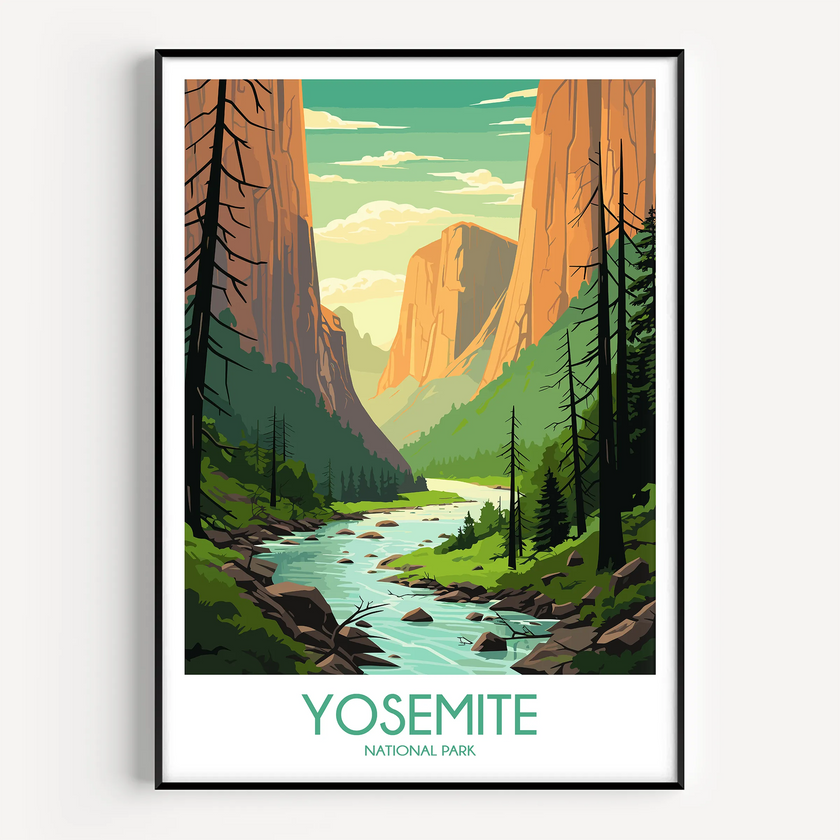 Yosemite Modern Travel Poster