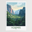 Yosemite Retro Travel Illustration