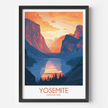 Yosemite Retro Travel Illustration