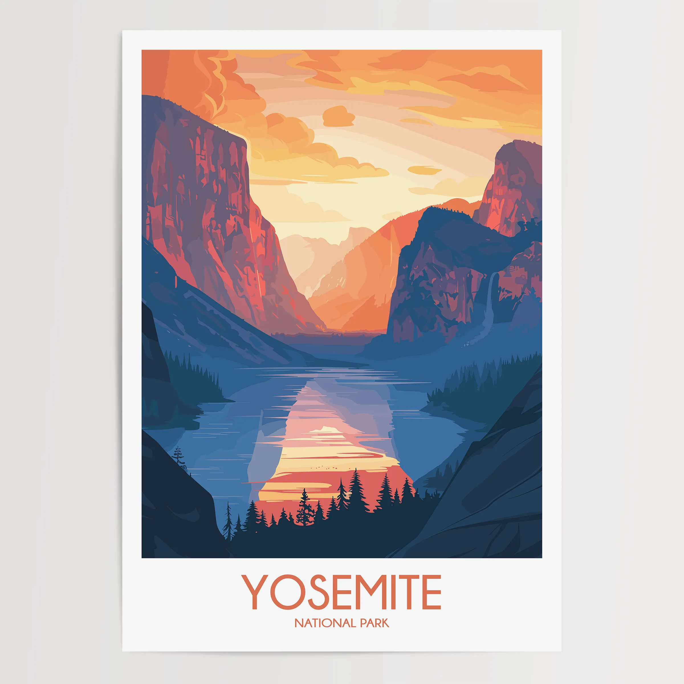 Yosemite Scenic Landscape Art