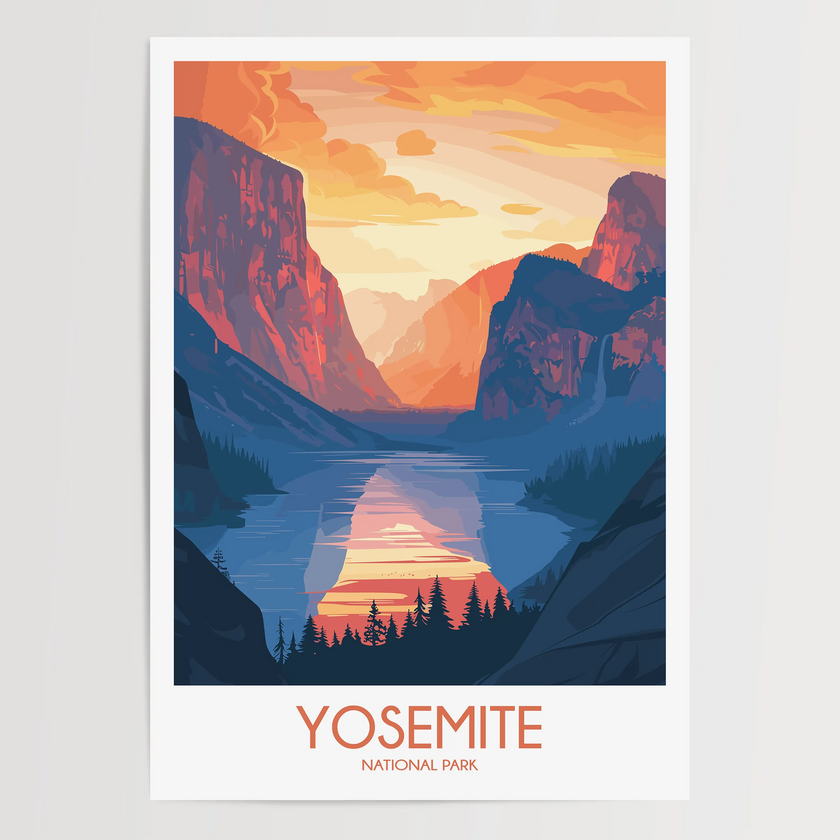 Yosemite Scenic Landscape Art