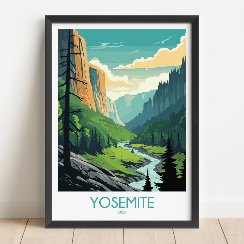 Yosemite Scenic Landscape Art