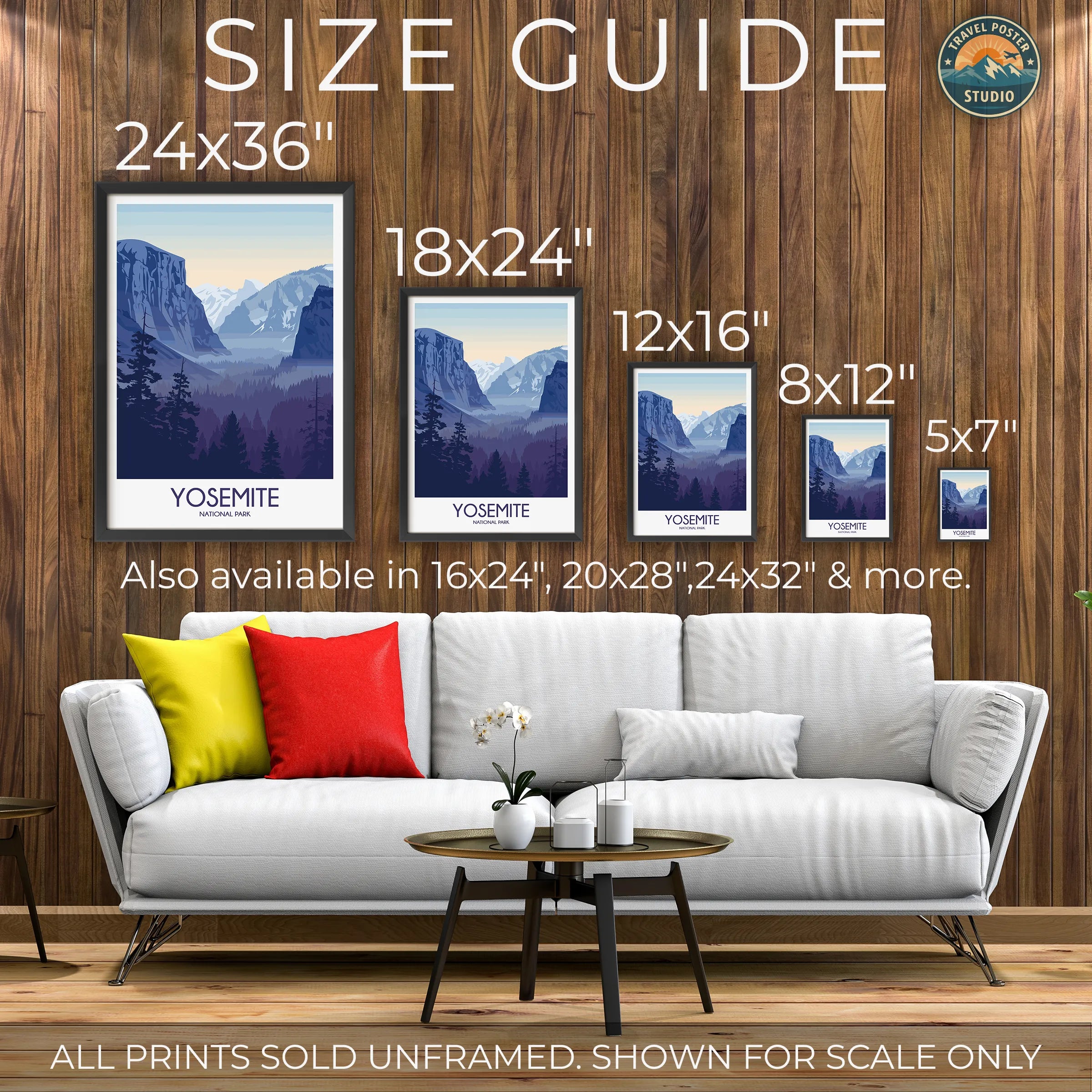 Yosemite Vintage Style Print