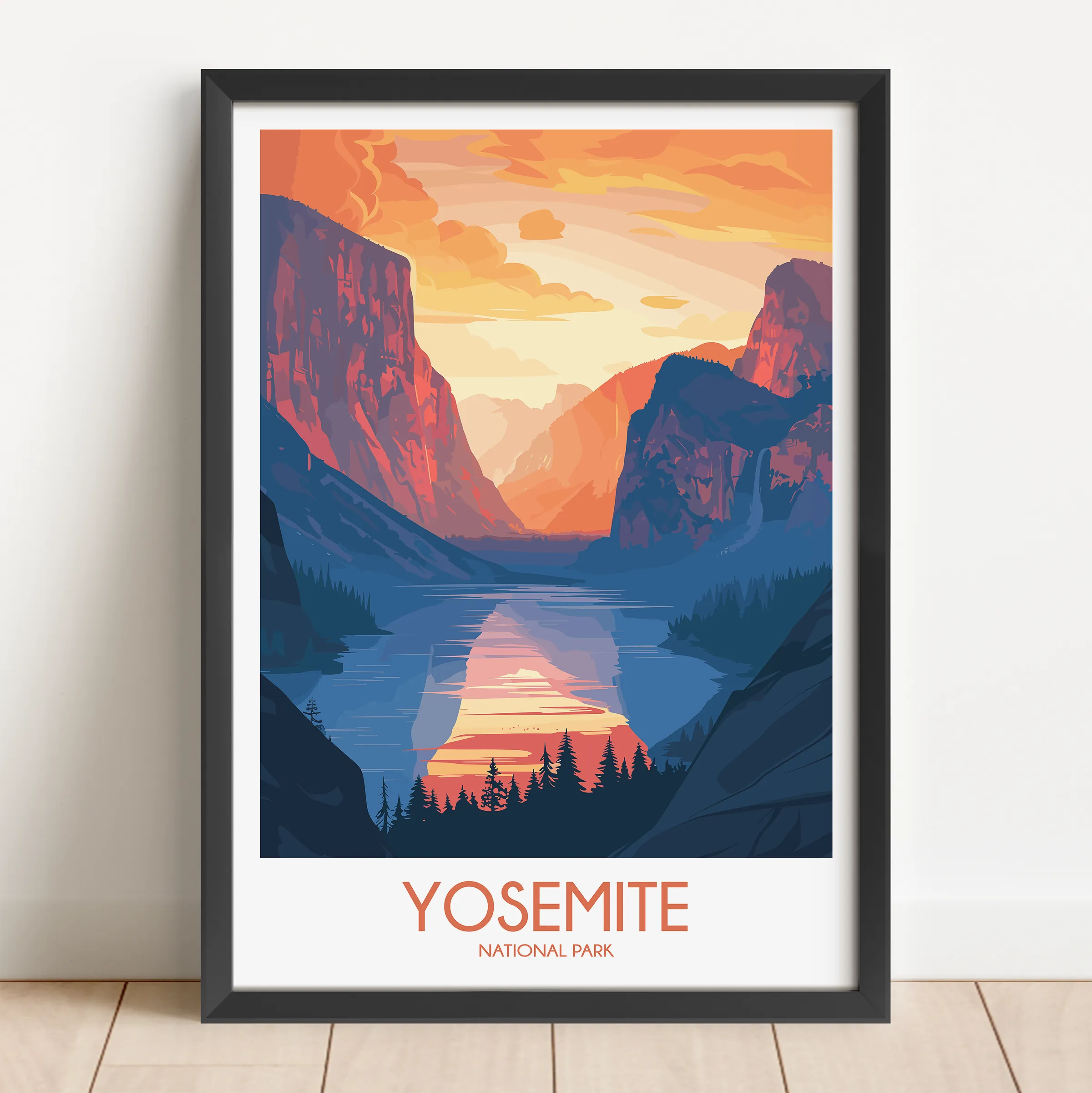 Yosemite Vintage Style Print