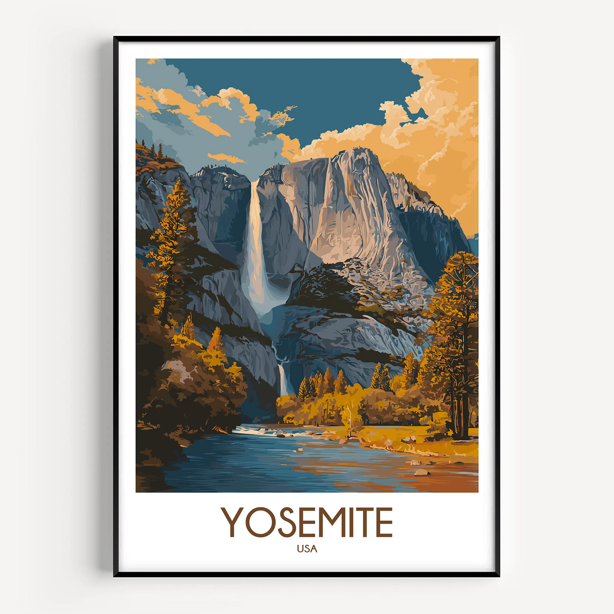 Yosemite Vintage Style Print