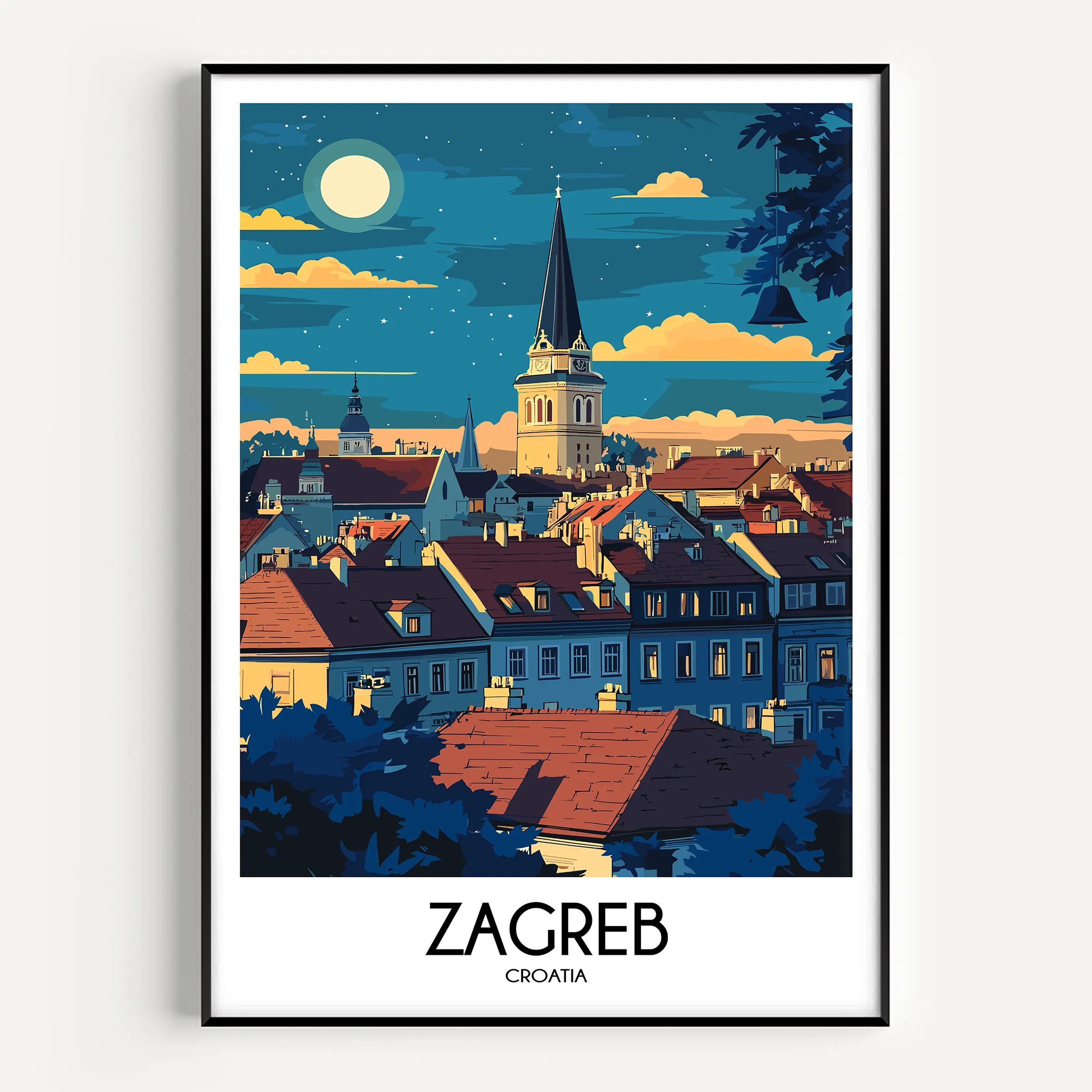 Zagreb Destination Art Gift