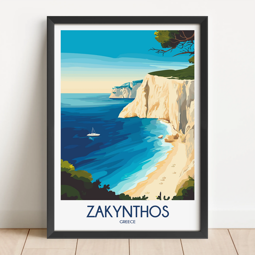 Zakynthos Modern Travel Poster