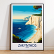 Zakynthos Retro Travel Illustration