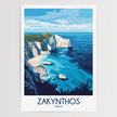 Zakynthos Vintage Style Print