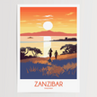 Zanzibar Modern Travel Poster