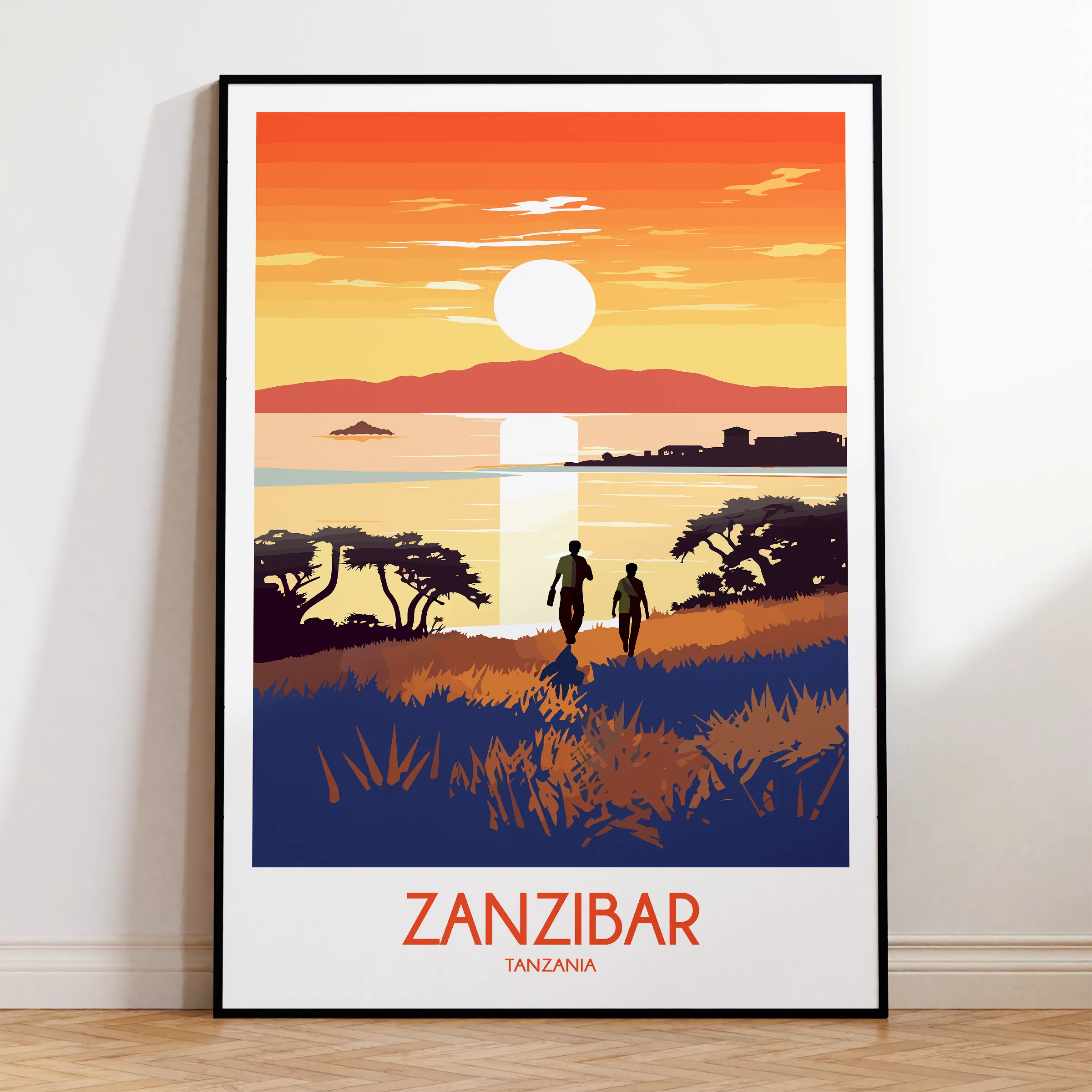 Zanzibar Retro Travel Illustration