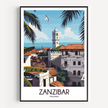 Zanzibar Vintage Style Print
