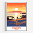 Zanzibar Vintage Style Print