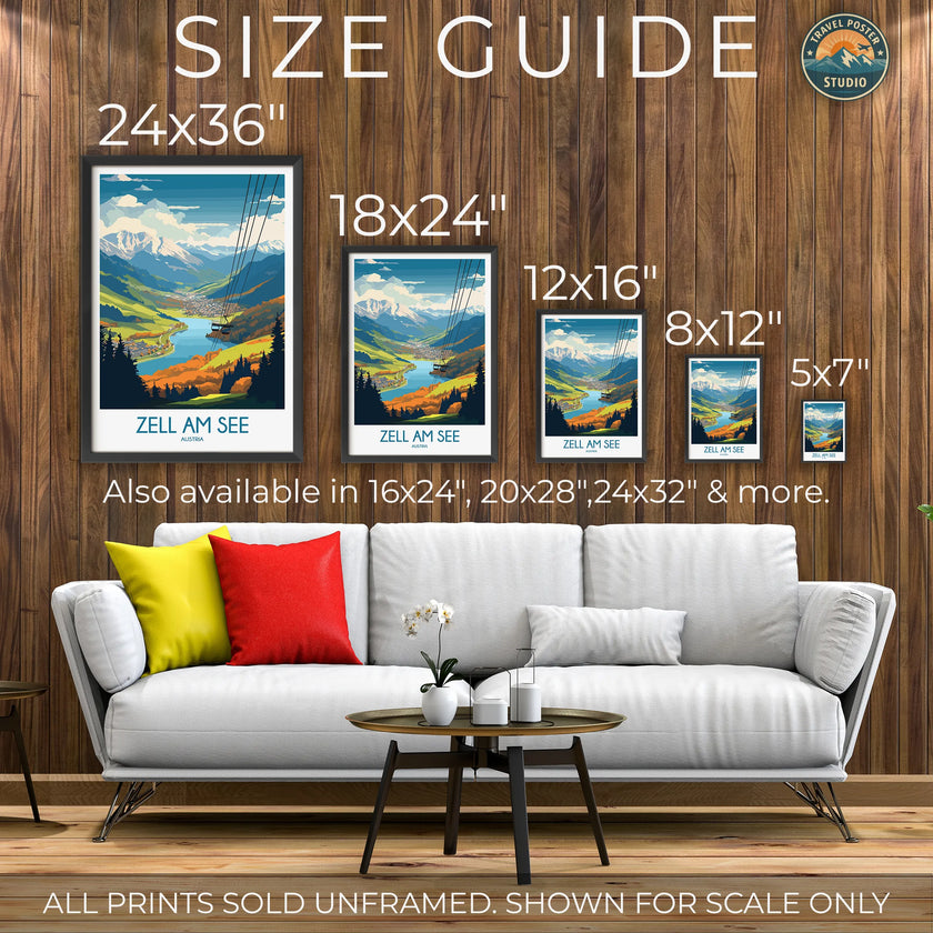 Zell Am See Destination Art Gift