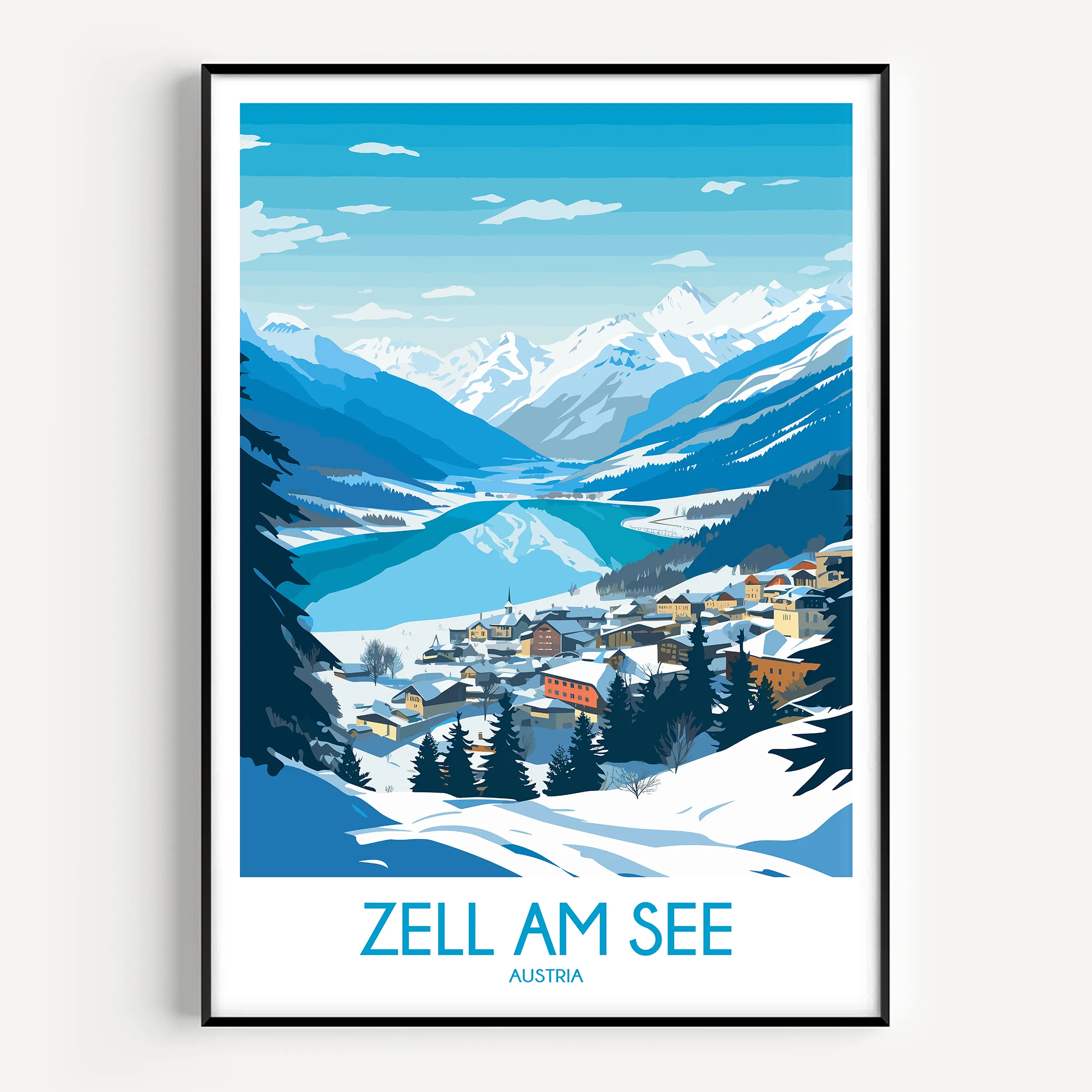 Zell Am See Modern Travel Poster