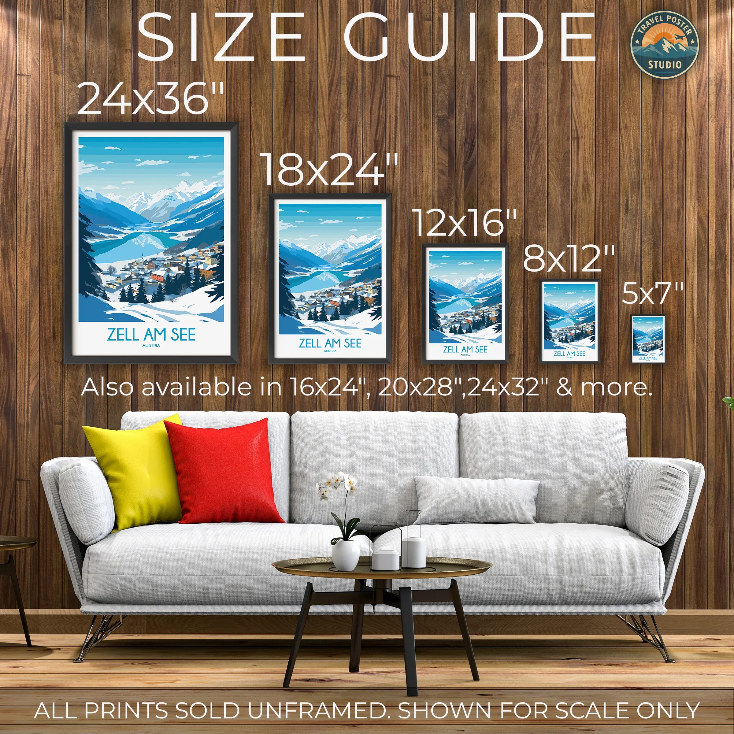 Zell Am See Retro Travel Illustration