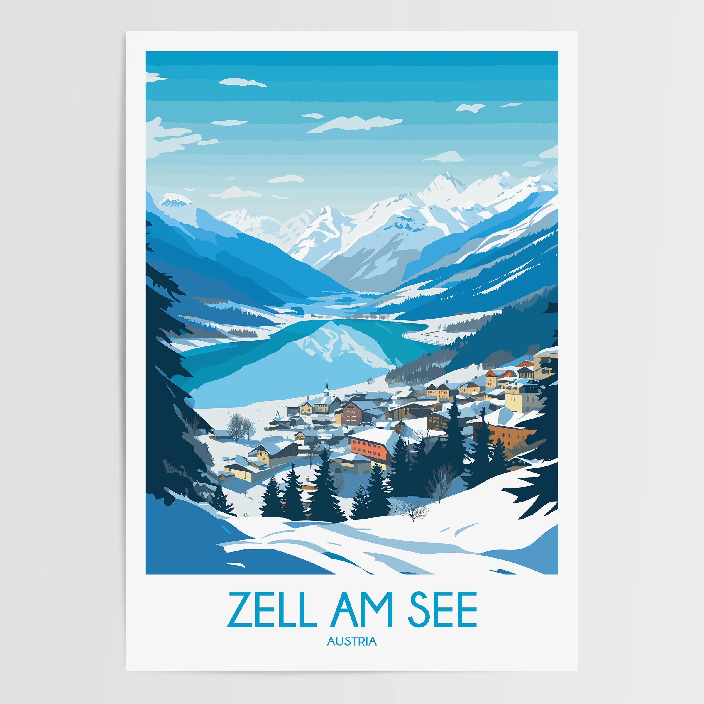 Zell Am See Souvenir Poster Print