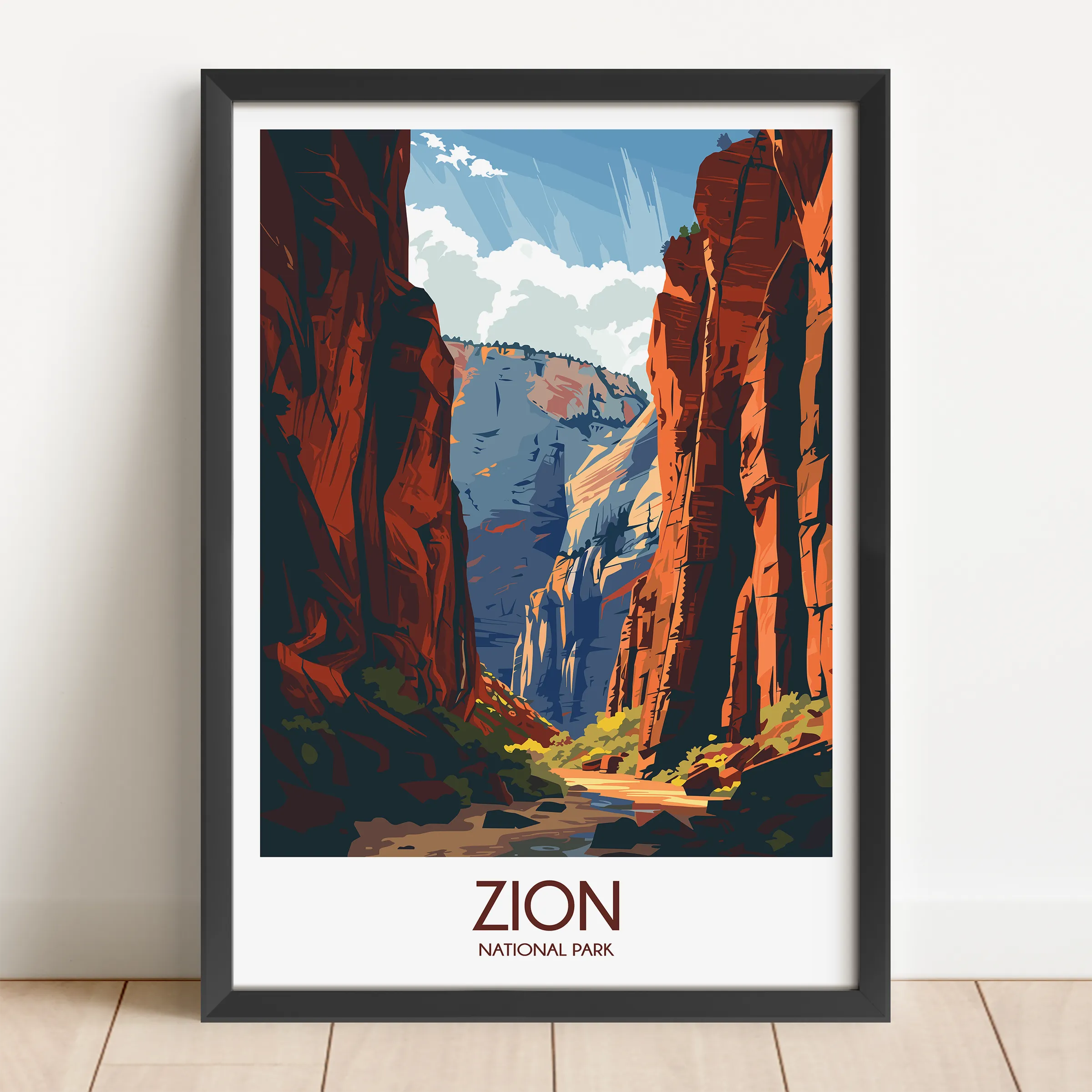 Zion Modern Travel Poster