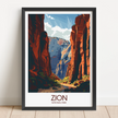 Zion Modern Travel Poster