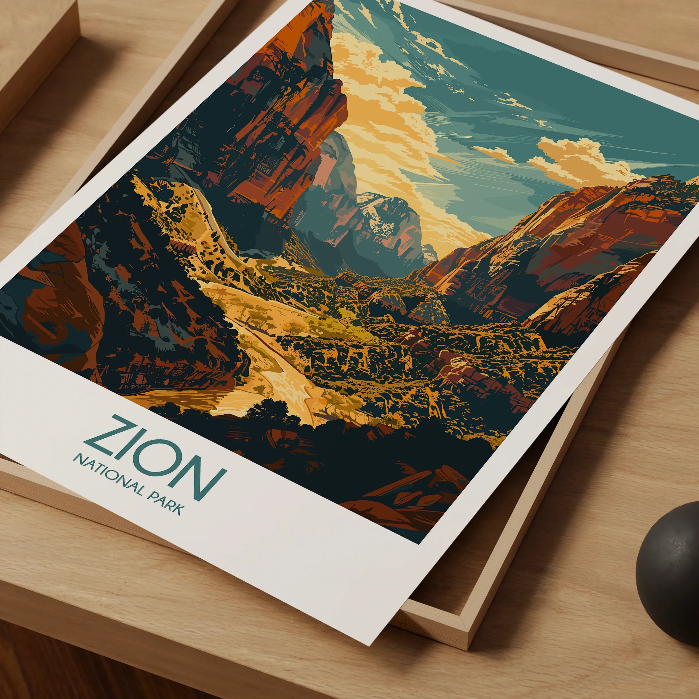 Zion Retro Travel Illustration