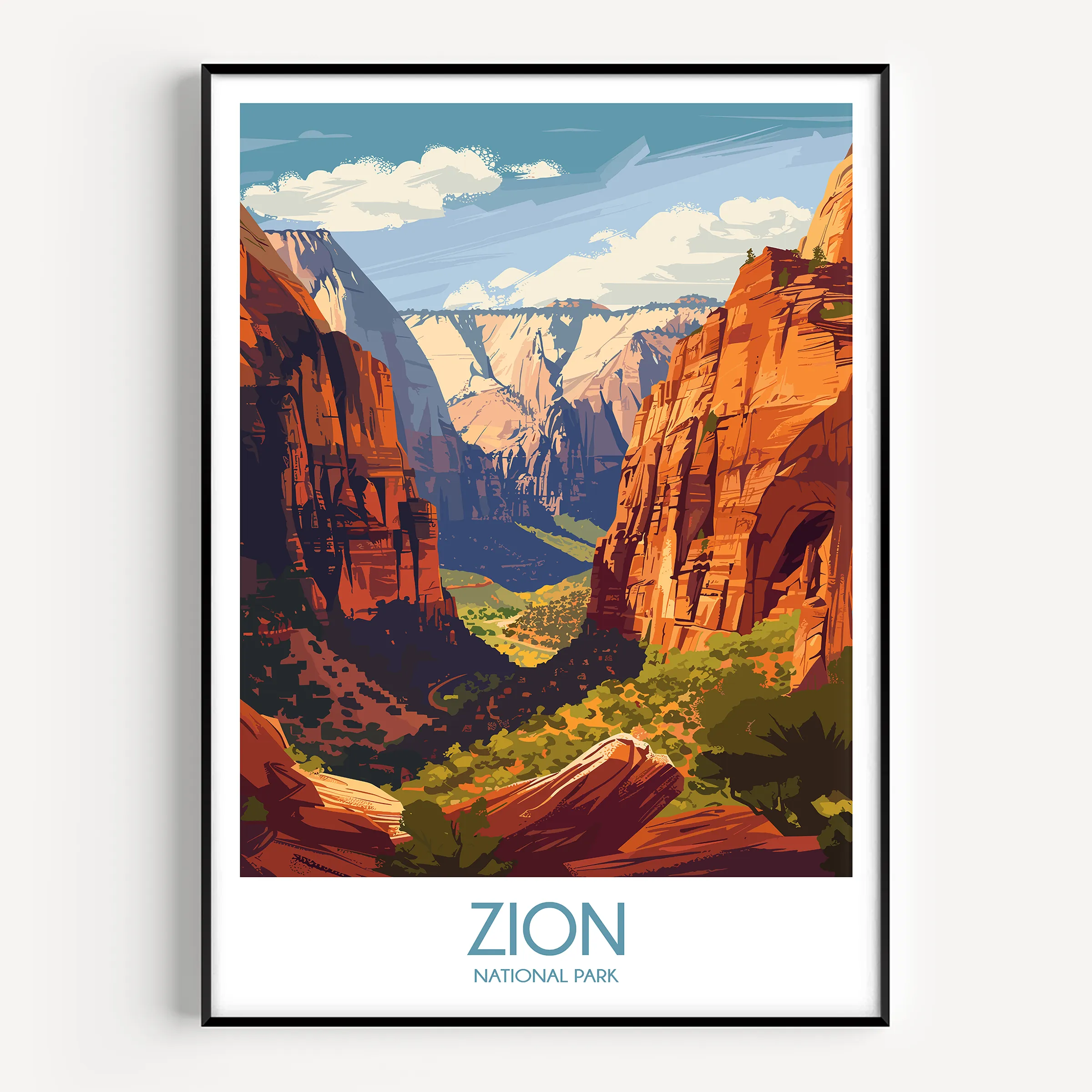 Zion Vintage Style Print