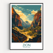 Zion Vintage Style Print